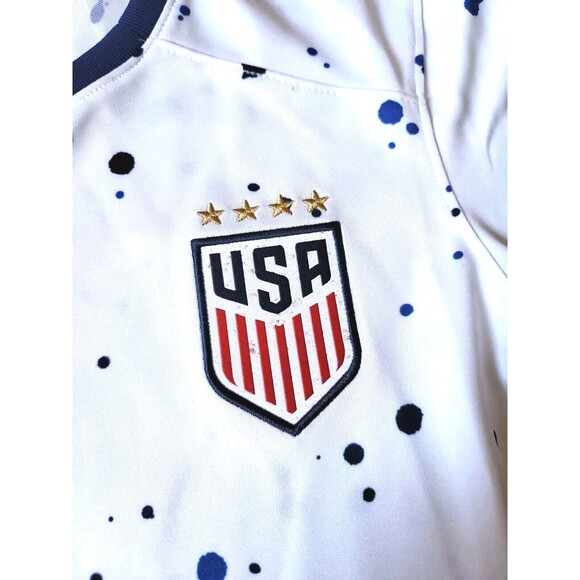 Nike USWNT DRI-FIT Soccer Home White Paint Splatter Jersey DR5578-101 Womens, L - Picture 5 of 8
